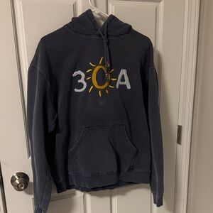 3OA Navy Blue Hoodie with Sun Design